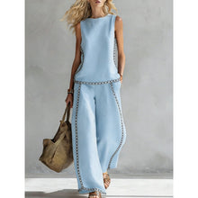 Load image into Gallery viewer, Printed Retro Sleeveless Top &amp; Wide-Leg Pants Set | 12 Prints S–5XL
