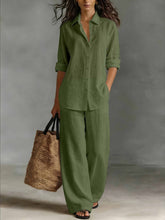 Load image into Gallery viewer, Women's Bohemian Top &amp; Pants Set – Resort Lounge Co-ord
