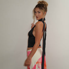 Load image into Gallery viewer, Women's Scarf Lace-Up Low-Cut Back Cutout Sling Top
