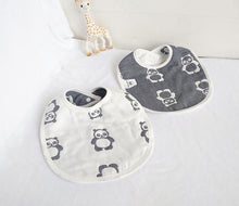 Load image into Gallery viewer, Two sides 100% Cotton Gauze Baby Bibs 6 Layers All Seasons Infant Unisex Clothing Accessories Bibs For Baby and Kids
