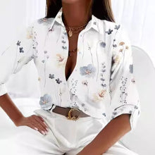 Load image into Gallery viewer, Women’s Stripe Print Long-Sleeve Blouse
