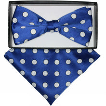 Load image into Gallery viewer, Vittorio Farina Polka Dot Bow Tie &amp; Pocket Square by Classy Cufflink
