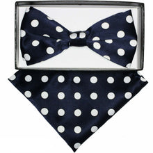 Load image into Gallery viewer, Vittorio Farina Polka Dot Bow Tie &amp; Pocket Square by Classy Cufflink
