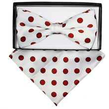Load image into Gallery viewer, Vittorio Farina Polka Dot Bow Tie &amp; Pocket Square by Classy Cufflink
