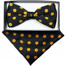 Load image into Gallery viewer, Vittorio Farina Polka Dot Bow Tie &amp; Pocket Square by Classy Cufflink
