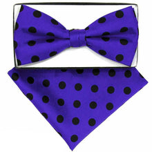 Load image into Gallery viewer, Vittorio Farina Polka Dot Bow Tie &amp; Pocket Square by Classy Cufflink
