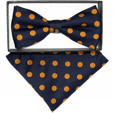 Load image into Gallery viewer, Vittorio Farina Polka Dot Bow Tie &amp; Pocket Square by Classy Cufflink
