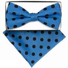 Load image into Gallery viewer, Vittorio Farina Polka Dot Bow Tie &amp; Pocket Square by Classy Cufflink
