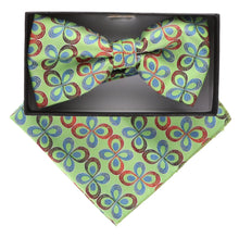 Load image into Gallery viewer, Vittorio Farina Floral Designer Bow Tie &amp; Pocket Square
