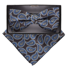 Load image into Gallery viewer, Vittorio Farina Paisley Designer Bow Tie &amp; Pocket Square
