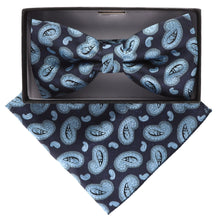 Load image into Gallery viewer, Vittorio Farina Paisley Designer Bow Tie &amp; Pocket Square
