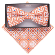 Load image into Gallery viewer, Vittorio Farina Geometric Designer Bow Tie &amp; Pocket Square
