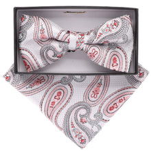 Load image into Gallery viewer, Vittorio Farina Paisley Designer Bow Tie &amp; Pocket Square
