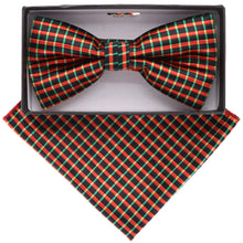 Load image into Gallery viewer, Vittorio Farina Geometric Designer Bow Tie &amp; Pocket Square
