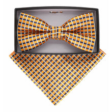 Load image into Gallery viewer, Vittorio Farina Geometric Designer Bow Tie &amp; Pocket Square
