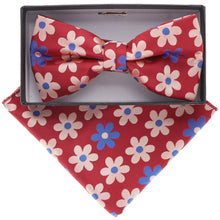 Load image into Gallery viewer, Vittorio Farina Floral Designer Bow Tie &amp; Pocket Square
