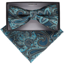 Load image into Gallery viewer, Vittorio Farina Paisley Designer Bow Tie &amp; Pocket Square
