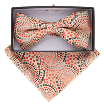 Load image into Gallery viewer, Vittorio Farina Geometric Designer Bow Tie &amp; Pocket Square
