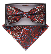 Load image into Gallery viewer, Vittorio Farina Geometric Designer Bow Tie &amp; Pocket Square
