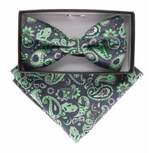 Load image into Gallery viewer, Vittorio Farina Paisley Designer Bow Tie &amp; Pocket Square
