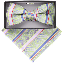 Load image into Gallery viewer, Vittorio Farina Paisley Designer Bow Tie &amp; Pocket Square
