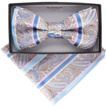 Load image into Gallery viewer, Vittorio Farina Paisley Designer Bow Tie &amp; Pocket Square
