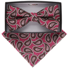 Load image into Gallery viewer, Vittorio Farina Paisley Designer Bow Tie &amp; Pocket Square

