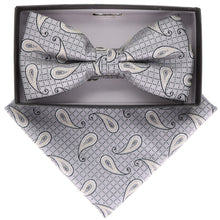Load image into Gallery viewer, Vittorio Farina Paisley Designer Bow Tie &amp; Pocket Square
