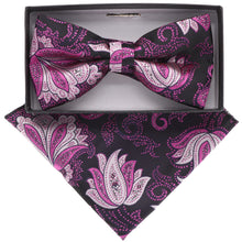 Load image into Gallery viewer, Vittorio Farina Floral Designer Bow Tie &amp; Pocket Square
