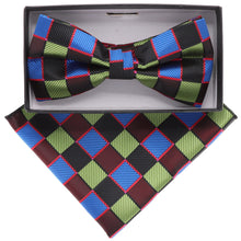 Load image into Gallery viewer, Vittorio Farina Geometric Designer Bow Tie &amp; Pocket Square
