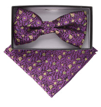 Load image into Gallery viewer, Vittorio Farina Floral Designer Bow Tie &amp; Pocket Square
