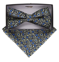 Load image into Gallery viewer, Vittorio Farina Floral Designer Bow Tie &amp; Pocket Square
