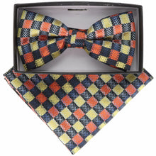 Load image into Gallery viewer, Vittorio Farina Geometric Designer Bow Tie &amp; Pocket Square
