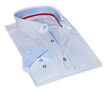 Load image into Gallery viewer, James Button-Up Shirt With Contrast Details // Blue Check // Contemporary Fit (Regular)
