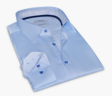 Load image into Gallery viewer, Martin Button-Up Shirt With Contrast Details // Blue // Contemporary Fit (Regular)
