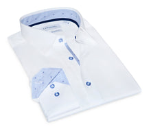 Load image into Gallery viewer, Gordon Button-Up Shirt With Contrast Details // White // Contemporary Fit (Regular)
