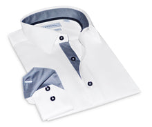 Load image into Gallery viewer, Joseph Button-Up Shirt With Contrast Details // White // Contemporary Fit (Regular)
