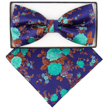 Load image into Gallery viewer, Vittorio Farina Floral Designer Bow Tie &amp; Pocket Square
