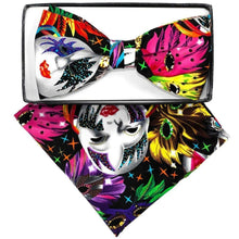 Load image into Gallery viewer, Vittorio Farina Mardi Gras Printed Bow Tie and Pocket Square
