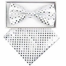 Load image into Gallery viewer, Vittorio Farina Metallic Designer Bow Tie &amp; Pocket Square

