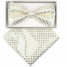 Load image into Gallery viewer, Vittorio Farina Metallic Designer Bow Tie &amp; Pocket Square
