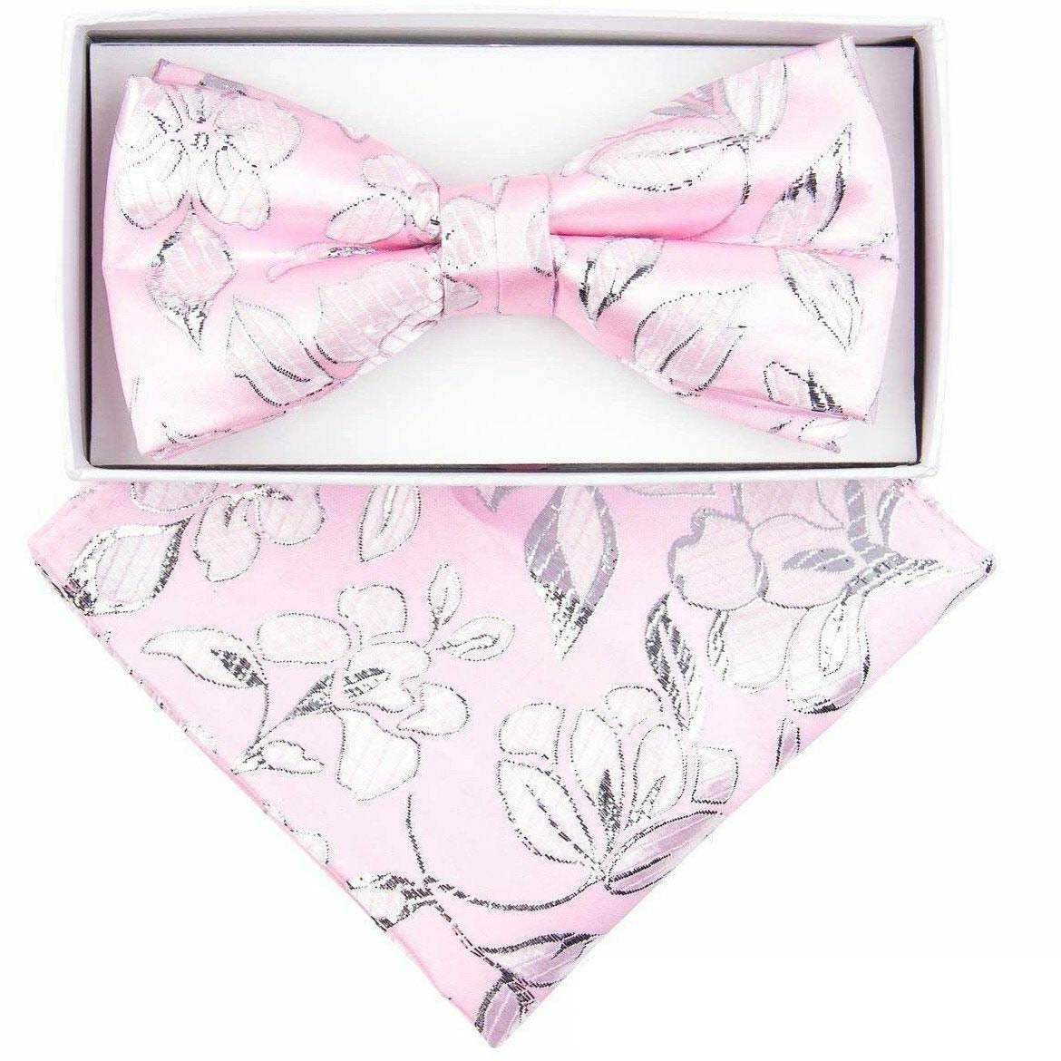 Vittorio Farina Metallic Designer Bow Tie & Pocket Square