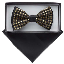 Load image into Gallery viewer, VITTORIO FARINA Rhinestone Bowtie &amp; Pocket Square
