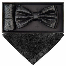 Load image into Gallery viewer, VITTORIO FARINA Rhinestone Bowtie &amp; Pocket Square
