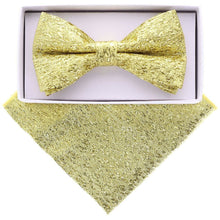 Load image into Gallery viewer, VITTORIO FARINA Rhinestone Bowtie &amp; Pocket Square
