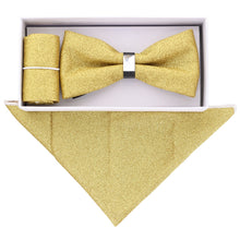 Load image into Gallery viewer, VITTORIO FARINA Rhinestone Bowtie &amp; Pocket Square
