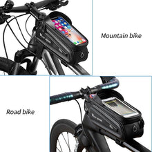Load image into Gallery viewer, Bicycle Bag Phone Bag Waterproof Front Frame Cycling Bag Sensitive Touch Screen Road Bike Bag Bicycle Phone Bag Bike Phone Holder EVA Waterproof Handlebar Bag With Sensitive Bike Phone Front Frame Bag Bicycle Bag Phone Mount Top Tube Bag Bike 6.0-7.4 Inch
