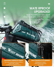 Load image into Gallery viewer, Bicycle Bag Phone Bag Waterproof Front Frame Cycling Bag Sensitive Touch Screen Road Bike Bag Bicycle Phone Bag Bike Phone Holder EVA Waterproof Handlebar Bag With Sensitive Bike Phone Front Frame Bag Bicycle Bag Phone Mount Top Tube Bag Bike 6.0-7.4 Inch
