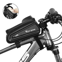 Load image into Gallery viewer, Bicycle Bag Phone Bag Waterproof Front Frame Cycling Bag Sensitive Touch Screen Road Bike Bag Bicycle Phone Bag Bike Phone Holder EVA Waterproof Handlebar Bag With Sensitive Bike Phone Front Frame Bag Bicycle Bag Phone Mount Top Tube Bag Bike 6.0-7.4 Inch
