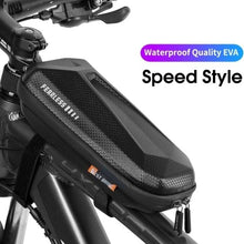 Load image into Gallery viewer, Bicycle Bag Phone Bag Waterproof Front Frame Cycling Bag Sensitive Touch Screen Road Bike Bag Bicycle Phone Bag Bike Phone Holder EVA Waterproof Handlebar Bag With Sensitive Bike Phone Front Frame Bag Bicycle Bag Phone Mount Top Tube Bag Bike 6.0-7.4 Inch
